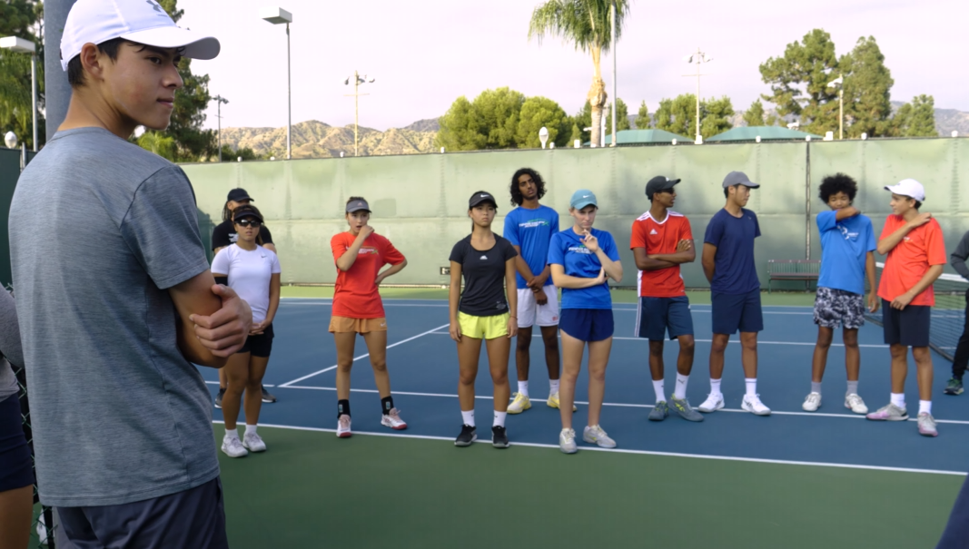 Students discussing after clinic